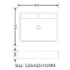 Picture of TOYO: Art Basin 520X420X140MM: Yellow Marble Glossy