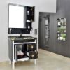 Picture of TOYO: Bathroom Vanity 810X470MM: White & Black Marble