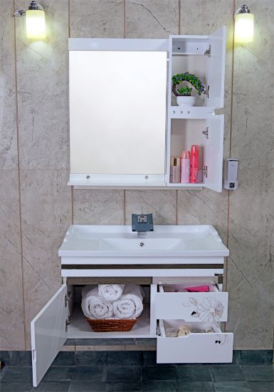 Picture of TOYO: Bathroom Vanity 810X470MM: White & Black