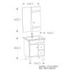 Picture of TOYO: Bathroom Vanity 610X460MM: Red & Black