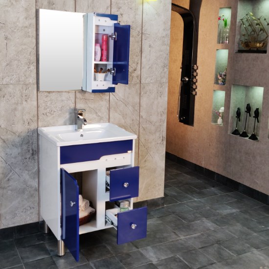 Picture of TOYO: Bathroom Vanity 610X460MM: White & Blue