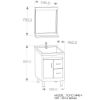 Picture of TOYO: Bathroom Vanity 610X460MM: White, Black & Golden
