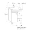 Picture of TOYO: Bathroom Vanity 610X460MM: White Texture
