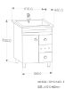 Picture of TOYO: Bathroom Vanity 610X460MM: Black & White Plain