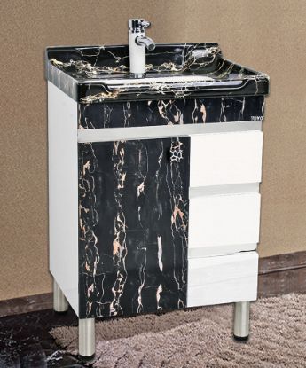 Picture of TOYO: Bathroom Vanity 610X460MM: White & Black Marble