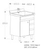 Picture of TOYO: Bathroom Vanity 610X460MM: White & Black Marble