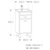Picture of TOYO: Bathroom Vanity 425X425MM: Ivory and Brown